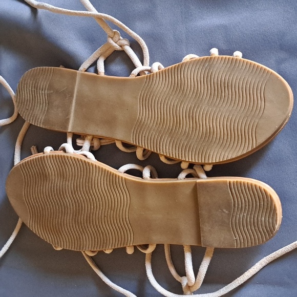 Heltid Gladiator Sandals Women's 8.5 Tan Rope Ties - Picture 3 of 4